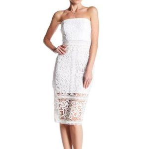 NEW Strapless Crochet Lace Midi Dress